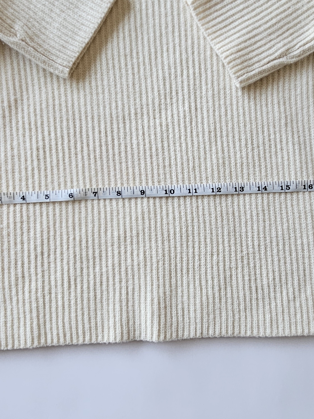 *SALE* Theory Ivory Ribbed Crewneck Sweater - Picture 9 of 13